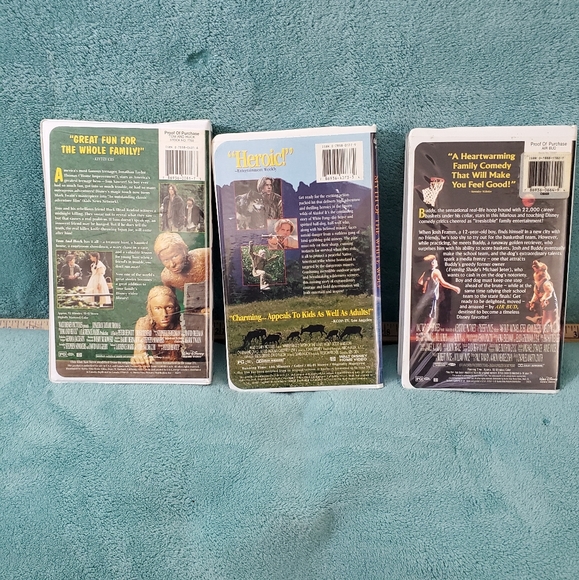 3 Walt Disney VHS Tapes, Air Bud, White Fang 2, Tom and Huck - Picture 2 of 3